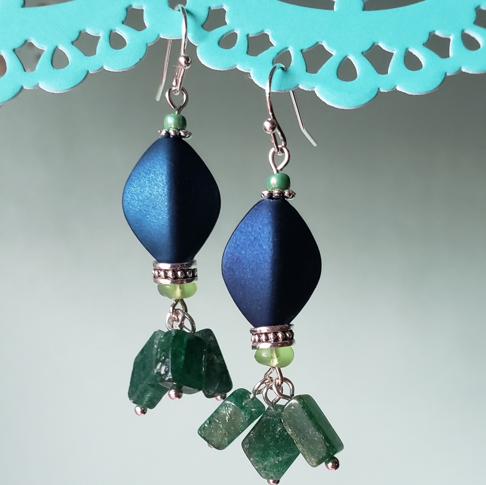 Deep Blue Handcrafted Earrings
